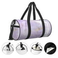 thumbnail image 3 of Balery Lavender Glitter Foil Stripes Bolsa de Gimnasio para Mujeres y Hombres, Bolsa de Viaje Impermeable, Bolsa de Fin de Semana con Compartimento para Zapatos y Bolsillo Húmedo, 3 of 6