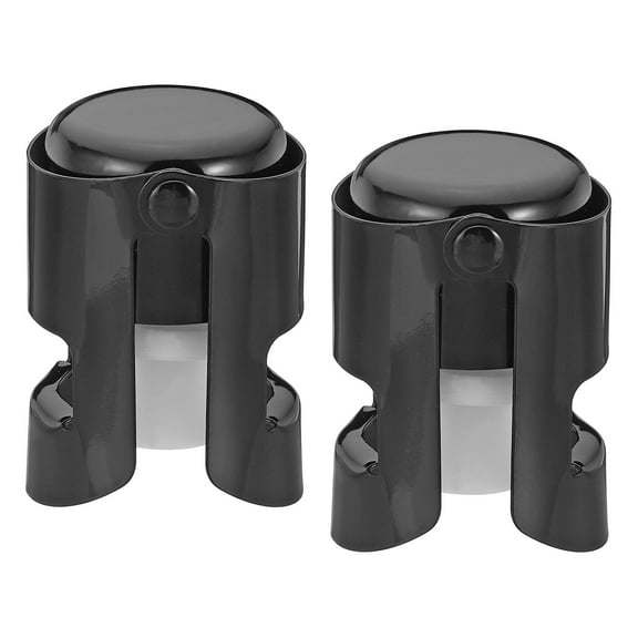 REGALWOVEN Champagne Stopper Bottle Sealer Champagne Saver with Long Plug Black