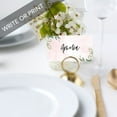 thumbnail image 2 of Koyal Wholesale Blush Pink Greenery Leaves Place Cards for Wedding Party Tables, Seating Name Place Cards, 60 Pack, 2 of 5