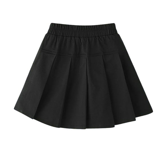 VNKIDY Girls Pleated Skirt Elastic Waist School A Line Mini Skirt For Toddler Kids Children Fall Casual Outfits