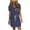 Navy, variant on Toonshare Plus Size Women's Fashion Solid Color Short Sleeve V-Neck Mid-Calf Dress