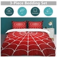 thumbnail image 2 of Red Spider Web Black Cartoon Duvet Cover Set Themed Multicolor Polyester Bedding Set for Bedroom Decoration, 2 of 6