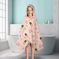 thumbnail image 6 of Princess Carriage Pattern Hooded Bath Towel，50"x30" for Ages 3 To 12 Kids, Quick Dry Lightweight Soft Microfiber Hood Beach Towel Cover Up for Kids, 6 of 7