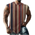 thumbnail image 2 of Njagoc3 Mens Bold Striped Tank Top, Sleeveless, Breathable for Summer Music Festivals & Casual Hangouts, 2 of 6