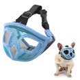 thumbnail image 1 of Short Snout Dog Muzzle Bulldog Muzzle Drinkable Adjustable Breathable Mesh for Training Biting Barking, 1 of 5