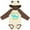 Natural & Brown w Ears, variant on Inktastic My Gram Gram loves me- cute narwhal Boys or Girls Long Sleeve Baby Bodysuit