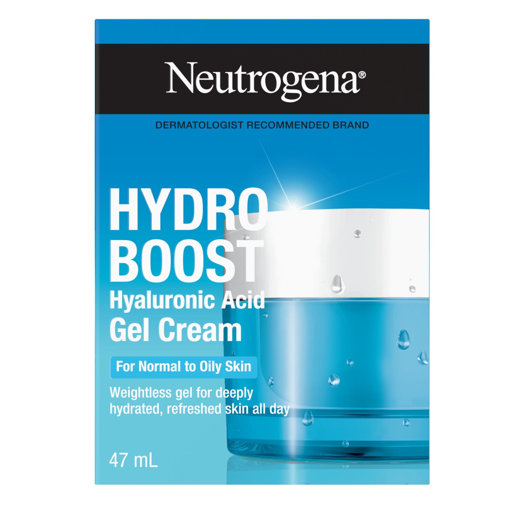 Neutrogena Gel-crème Visage Hydroboost à l'Acide Hyaluronique, Hydratant Visage, Recommandé par les Dermatologues