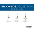 thumbnail image 5 of Progress Lighting, Brookside, 1-Light Pendant, Brushed Nickel, Metal Shade, 5 of 9