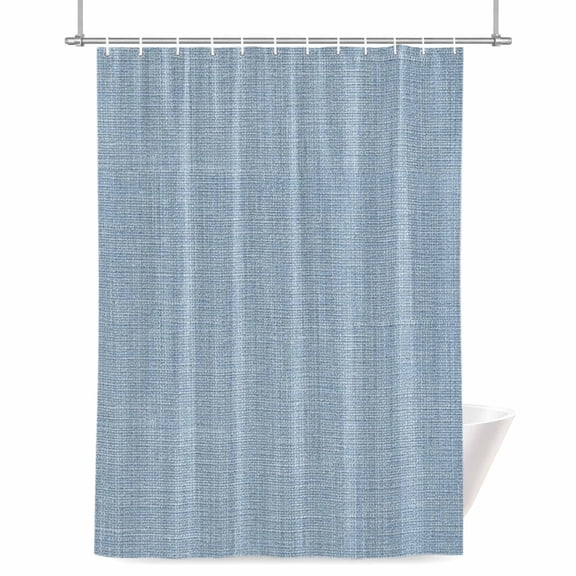 Shower Curtains for Bathroom-36"x72",Sky Blue Solid Color Waterproof Bath Curtain Grommet Shower Curtain Set with Hooks