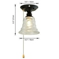 thumbnail image 2 of FSLiving RV Bell Wall Light Zipper Switch Glass 12V Retro Black RV Decorative Ceiling Light Hallway Light Fixtures Ceiling Mount, E26 E27 Industrial Semi Flush Mount for RV Camper, 2 of 6