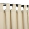 Sunbrella Canvas Antique Beige Outdoor Curtain with Tabs 50 in. x 84 in.