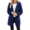 thumbnail image 2 of adaychics Long Fleece Coat Women Oversized Solid Color Cardigan Long Warm Winter Hoodie Coat for Dating Streetwear, 2 of 7