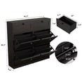 thumbnail image 2 of Richya Black Shoe Cabinet with 4 Flip Drawers,Shoe Racks Storage Cabinet with 2 Drawers for Narrow Entryway, 2 of 7