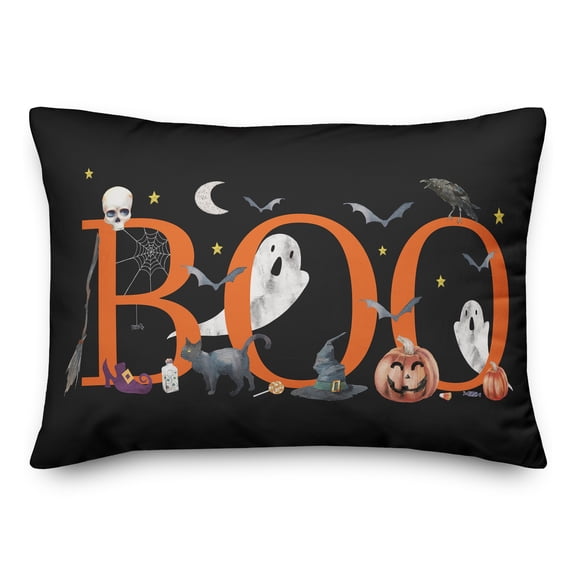 Creative Products Boo Halloween Icons 14 x 20 Spun Poly Pillow