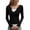 F18-Black, variant on FYDUU Womens T Shirts Fashion Style Contrast Color Long Sleeve Slim Fit T Shirt Two Piece Top Casual Outing Daily Wear Regular-Fit Tee Shirt