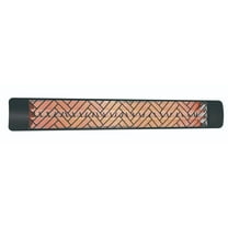 Eurofase Heating - 6000 Watt Electric Infrared Dual Element Heater-240 Voltage-Black Finish-Chevron Decorative Fascia