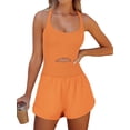 thumbnail image 3 of Caracilia - Mameluco de entrenamiento para mujer, mono corto atlético de una pieza, trajes casuales de verano, ropa de ejercicio y gimnasio, 3 of 5