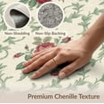 thumbnail image 6 of ODIKA 6'x9' Washable Area Rug Non-Slip, Chair-Friendly, Circle Semi Curved Romance Roses Foliage Ornamental Semicircle for Dining Room, Under Table, Office Décor, 6 of 7