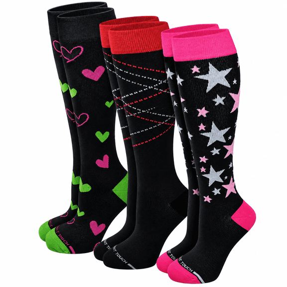 Different Touch Compression Knee High Socks | Women's 3 pack| 8-15mmHg
