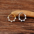 thumbnail image 5 of Right Grand ASTM F136 Titanium 16G Hinged Daith Earring Segment Hoop 8mm/10mm CZ Septum Clicker Nose Ring Piercing Body Jewelry, 5 of 10