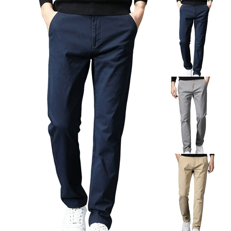Zshosam Pants for Men Men's Classic-Fit -Resistant Flat-Front