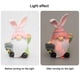 thumbnail image 4 of Decoración de gnomo de Pascua con luces | Adorno de conejito y huevo de resina rosa | Decoración de mesa de Pascua para el hogar, estantería o jardín | Regalo festivo, 4 of 7