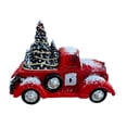 thumbnail image 2 of Estatua de de Navidad con forma de camión, decoración navideña, colección de resina, escultura, adorno de mesa para estante, escritorio,, 2 of 8