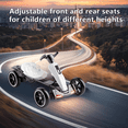 thumbnail image 5 of Conchico 12V Electric Pedal Go Kart for Kids, Foldable Go Cart with Adjustable Seat for Kids Aged 3-6 Years Old, White, 5 of 8