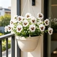 thumbnail image 1 of Artificial Pansy Flowers Fake Silk Bouquet for Wedding Home Decor, Lifelike Floral Arrangement in 3 Colors, UV Resistant Faux Plant, 14.6 Inch, 1 of 6