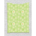 thumbnail image 1 of Yellow and Green Tapestry, Kind and Lovely Springtime Theme with Vivid Daisies, Wall Hanging for Bedroom Living Room Dorm Decor, 40W X 60L Inches, Pistachio Green Marigold White, by Ambesonne, 1 of 2