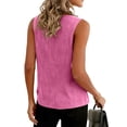 thumbnail image 6 of Women's Linen Sleeveless Tank Tops Summer Shirts Casual Blouses Light pink M, 6 of 8
