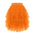 thumbnail image 3 of DuoJiaJ Elegant Sheer Layered Midi Skirt With Ruffled Hem For Lightweight Flowy Skirt For Casual Party And Wear Skirts For Women Red S, 3 of 3