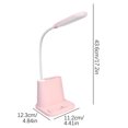 thumbnail image 2 of Cbcbtwo Desk Lamp, Adjustable Goose Neck Table Lamp with Multifunction Storage Base, Eye-Protecting Reading Lamp, USB Charging, Stepless Dimming, Desk Lamp for Home Office Bedroom (Pink), 2 of 8