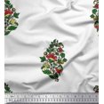 thumbnail image 1 of Soimoi Modal Satin Fabric Leaves & Floral Block Print Fabric by The Yard 42 Inch Wide, 1 of 3