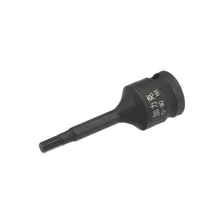 

3/8-Inch Drive x 4mm Impact Hex Bit Socket Metric 2.36 Length Cr-Mo Steel
