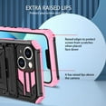 thumbnail image 6 of For iPhone 15 Case with Belt Clip Holster, Heavy Duty Military Grade Drop Protective, 360° Rotating Kickstand Shockproof TPU Shell Durable Rugged Cover For iPhone 15, Pink, 6 of 15
