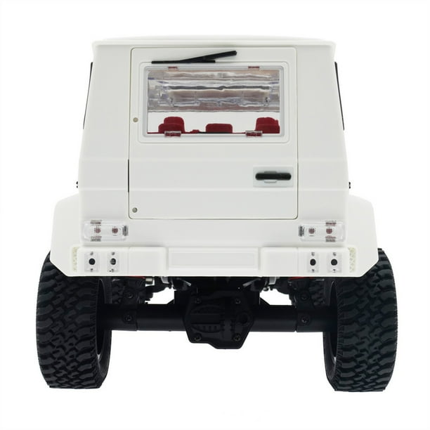 Bewildely Coches de control remoto de cuatro ruedas, camiones monstruo para niños, camión de Control remoto, juegos de vehículos Rock Crawler, Kits de construcción modelo Blanco