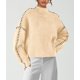 thumbnail image 4 of Suéter PRETTYGARDEN Otoño 2025 Manga Larga Cuello Simulado Beige S, 4 of 6