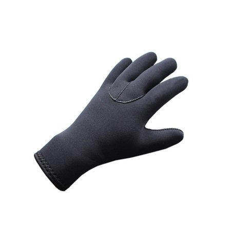 BESTYASH 1Pair Black Neoprene Diving Gloves for Fishing with Non Slip Anti Scratch Protection for Water Sports