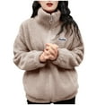 thumbnail image 2 of Yuwull Women'S Plus Size Fleece Sweatshirt Jacket - Full Zip Sherpas Furs Hooded Jacket - Lightweight Teddy Coat For Women (Xl-4Xl), 2 of 6