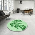 thumbnail image 3 of Ahgly Company Indoor Round Patterned Light Green Area Rugs, 6' Round, 3 of 6
