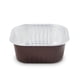 thumbnail image 1 of Nvzi 100 piezas de mini moldes de aluminio para hornear cupcakes, recipientes desechables para pasteles, moldes para flan, pudín, suflé, fiesta, boda (marrón), 1 of 5