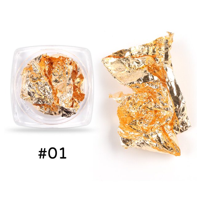 Papel de aluminio plateado arte de uñas de oro diseño Irregular, pegatina de lentejuelas y brillos para uñas, Accesorios de manicura, suministros de decoración de Gel DIY