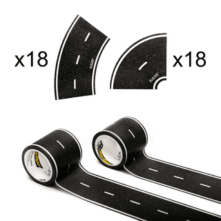 Black Road Tape, Includes Street Curves, Tape Toy Car Track - Decals,  Stickers & Vinyl Art, Facebook Marketplace