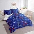 thumbnail image 3 of Homewish Rugby Sport 7-Piece Bedding Comforter Set,Football Helmet King Bedding Sets,Red Blue Bed Sheets For Bosy Kids,Luxury Bedroom Decor Reversible, 3 of 8