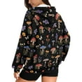 thumbnail image 2 of FOR U DESIGNS Butterfly Mushroom Zipper Hoodies for Women Oversized Hoodie Size S Comfortable Hooded Sweatshirt Zipper Front Women Long Sleeve Activewear Sportswear, 2 of 7