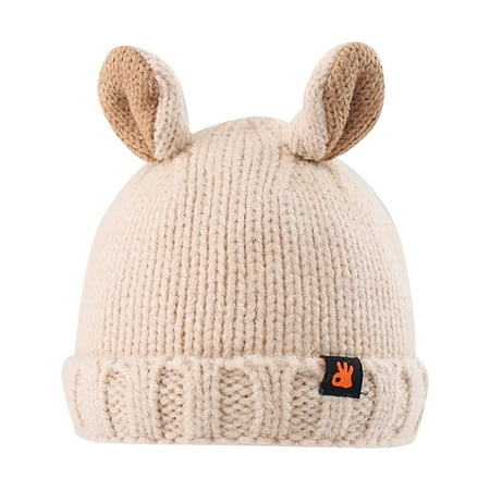 

YWDJ Kids Winter Earmuff With Cashmere Fisherman Hat Warm Hat Beige