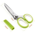 thumbnail image 2 of Multi-layer Cut Green Vegetable Scissors Five-layer Office Shredded Paper Scissors, 2 of 4