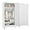 White, variant on Metal Armoire Wardrobe Closet with Hanging Rod, Clothing Storage Cabinet with Adjustable Shelf and Drawer for Laundry Room, Bedroom, Home Office, Bathroom, 71" White Large Capacit