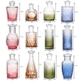 thumbnail image 3 of Jarrones de cristal CUCUMI, paquete de 12, colorida decoración vintage, 3 of 7